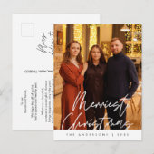 Moderne groet, prettige kerstfoto briefkaart (Voorkant / Achterkant)