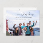 Moderne groet, prettige kerstfoto briefkaart (Voorkant / Achterkant)