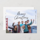 Moderne groet, prettige kerstfoto briefkaart (Voorkant / Achterkant)