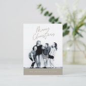 Moderne groet, prettige kerstfoto briefkaart (Staand voorkant)