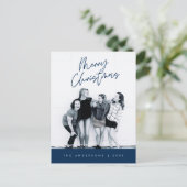 Moderne groet, prettige kerstfoto briefkaart (Staand voorkant)