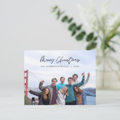 Moderne groet, prettige kerstfoto briefkaart (Staand voorkant)