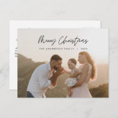 Moderne groet, prettige kerstfoto briefkaart (Voorkant / Achterkant)