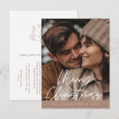 Moderne groet, prettige kerstfoto briefkaart (Voorkant / Achterkant)