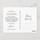 Moderne groet, prettige kerstfoto's foto's briefkaart (Achterkant)