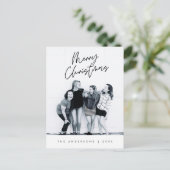 Moderne groet, prettige kerstfoto's foto's briefkaart (Staand voorkant)