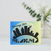 Moderne groeten uit Philadelphia Briefkaart (Staand voorkant)