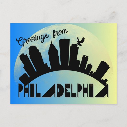 Moderne groeten uit Philadelphia Briefkaart (Voorkant)