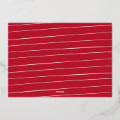 Moderne grof goud 6 foto kerstcollage folie feestdagenkaart (Achterkant)