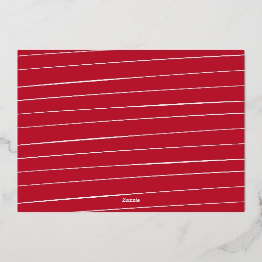 Moderne grof goud 6 foto kerstcollage folie feestdagenkaart (Achterkant)