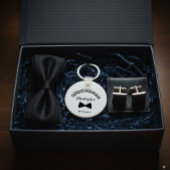 Moderne Groomsman gepersonaliseerde bruiloft Sleutelhanger