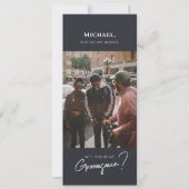 Moderne Groomsman Kaart met Foto (Voorkant)