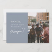 Moderne Groomsman Kaart met Foto (Voorkant)