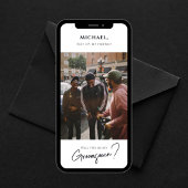 Moderne Groomsman Kaart met Foto
