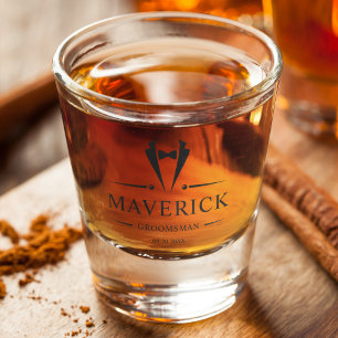 Moderne Groomsmen Gift Classic Tuxedo bruiloft gun Shot Glas