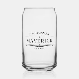 Moderne Groomsmen Gift  Elegant Beste Man Blikvorm Glas
