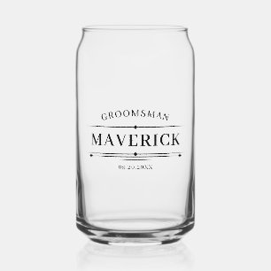 Moderne Groomsmen Gift  Elegant Beste Man Blikvorm Glas