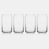 Moderne Groomsmen Gift  Elegant Beste Man Blikvorm Glas (Achterkant)