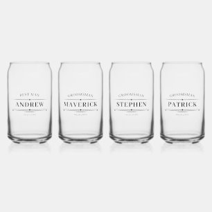 Moderne Groomsmen Gift  Elegant Beste Man Blikvorm Glas