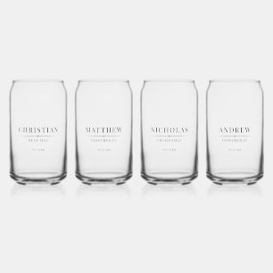 Moderne Groomsmen Gift Elegant Beste Man Bruiloft Blikvorm Glas