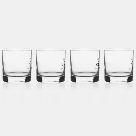 Moderne Groomsmen Gift  Elegant Beste Man Whisky Glas (Rechts)