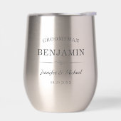 Moderne Groomsmen Gift Elegante Bruid en Bruidegom (Links)