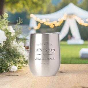 Moderne Groomsmen Gift Elegante Bruid en Bruidegom