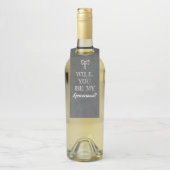 Moderne Groomsmen Voorstellen Bier Labels (Op fles)