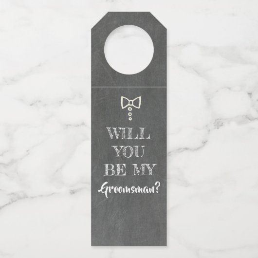 Moderne Groomsmen Voorstellen Bier Labels (Voorkant)