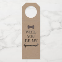 Moderne Groomsmen Voorstellen Bier Labels