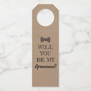 Moderne Groomsmen Voorstellen Bier Labels
