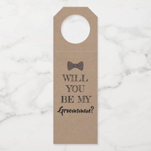 Moderne Groomsmen Voorstellen Bier Labels (Voorkant)