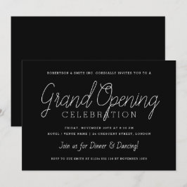 Moderne Groot Open Simple Black voor bedrijven  Kaart