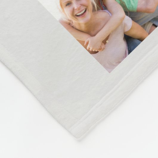 Moderne Grootouders Foto Collage Grijs Fleece Deken (Hoek)