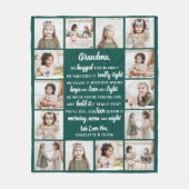 Moderne grootouders Grandma Poem Photo Collage Fleece Deken (Voorkant)