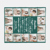 Moderne grootouders Grandma Poem Photo Collage Fleece Deken (Voorkant (Horizontaal))