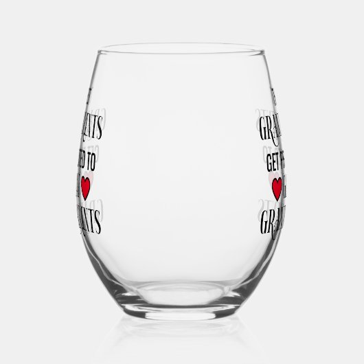 Moderne grootouders voor grootouders wijnglas zonder voet (Rechts)