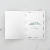 Moderne groots kerstfeestmarkt feestdagen kaart (Binnen)