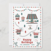 Moderne groots kerstfeestmarkt feestdagenkaart (Voorkant)