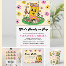 Moderne Groovy Daisy Roze Geel Ze is klaar om te k