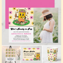 Moderne Groovy Daisy Roze Geel Ze is klaar om te k