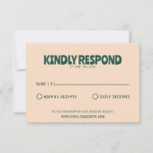 Moderne Groovy Kleurrijke Retro Bold Bloemen Bruil RSVP Kaartje (Voorkant)