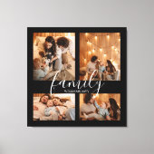 Moderne grote 4 foto familie collage canvas afdruk (Voorkant)