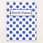 Moderne grote blauwe poladopaner planner (Voorkant)