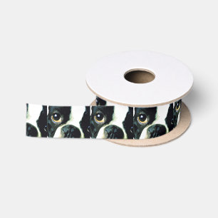 moderne grote Boston Terrier Satijnen Lint