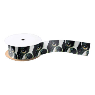 moderne grote Boston Terrier Satijnen Lint