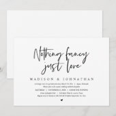 Moderne Grote Bruiloft, Niets Gekunstelds, Alleen  Kaart (Voorkant / Achterkant)