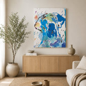 Moderne Grote Danes Linocut Canvas Print