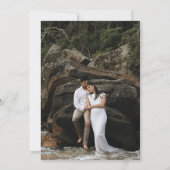 Moderne grote datum op zwarte achtergrond save the date (Achterkant)