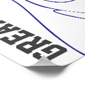 Moderne Grote Deense Poster groen  (Hoek)